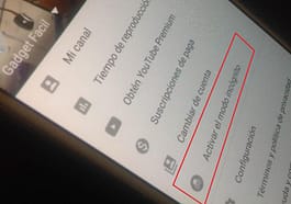 Activar Modo incógnito en YouTube Android