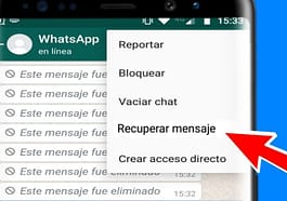 Mensajes de WhatsApp Borrados