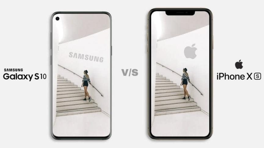 Samsung Galaxy S10 versus iphone xs