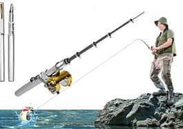 caña de pescar modernista