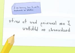 Escribir al mensajes revés