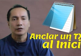 anclar archivo TXT en barra de herramientas