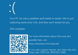 Pantala Azul de la muerte en Windows 10