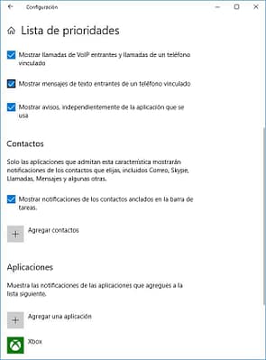 desactivar Notificaciones Windows 10 con Asistente de Concentración