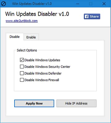 Win Updates Disabler