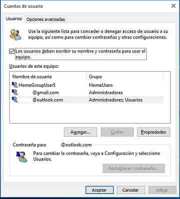 Cuenta Secundaria de Administrador en Windows 10