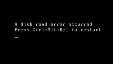 Error de disco en Windows
