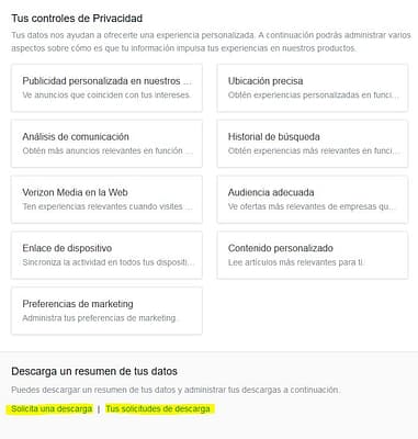 descargar datos Grupos de Yahoo
