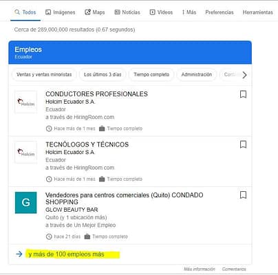 como buscar trabajo con Google Empleos