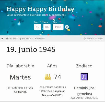feliz cumpleaños en Windows 10