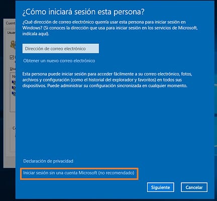 Cuenta Secundaria de Administrador en Windows 10