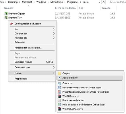 Iniciar automaticamente aplicaciones portatiles en Windows 10