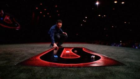 pista de coches robots