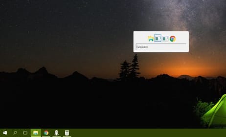 Selector de aplicaciones en Windows XP
