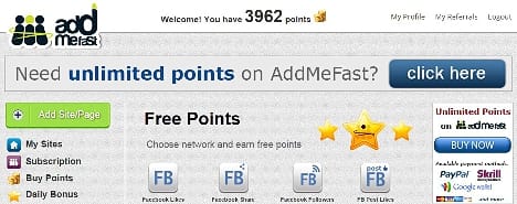 ganar muchos Fans con AddMeFast script imacros