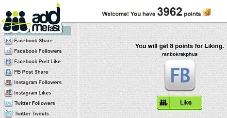 tener millones de fans con AddMeFast script imacros