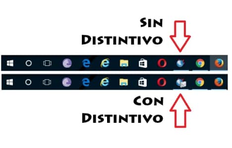 Distintivos en Barra de Tareas Windows 10