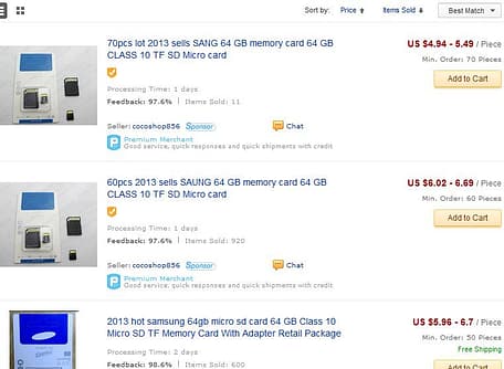 memorias microSD falsas