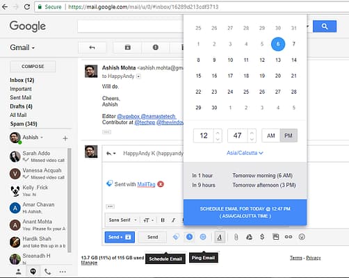 programar envio de email con MailTag