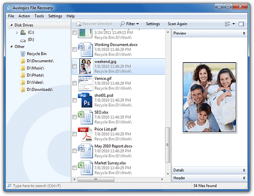 recuperar archivos borrados por accidente
