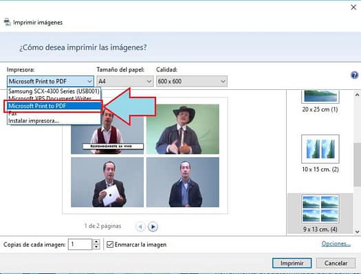 unir varias imagenes en PDF