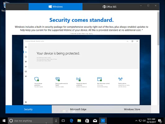 Truco Windows 10 demo comercial