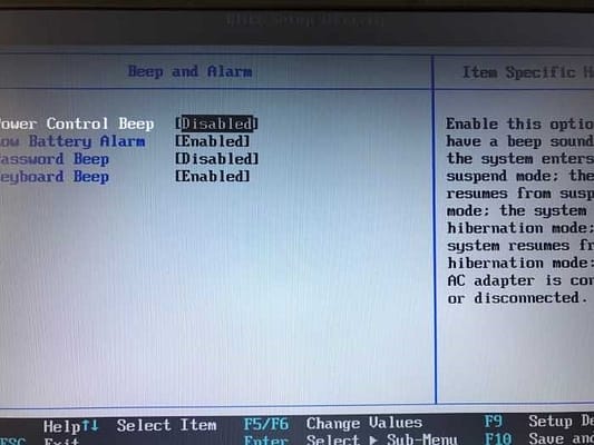 desactivar el beep del sistema