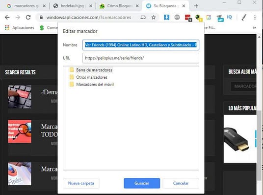marcadores de google