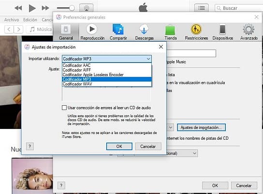 convertir Canciones de iTunes a MP3
