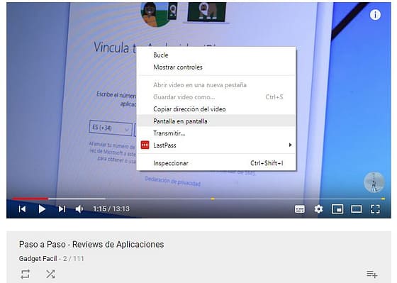YouTube en ventana Flotante