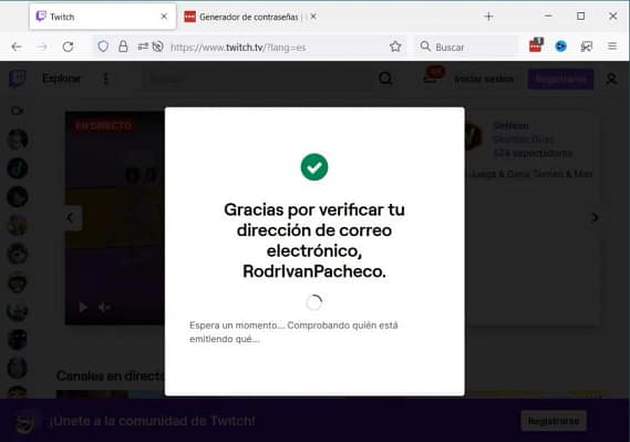Twitch registro completo
