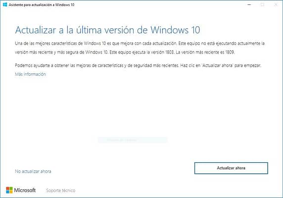 descagar Windows 10 Build 1809