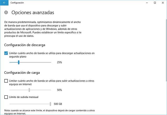 limitar descargas en Microsoft Store