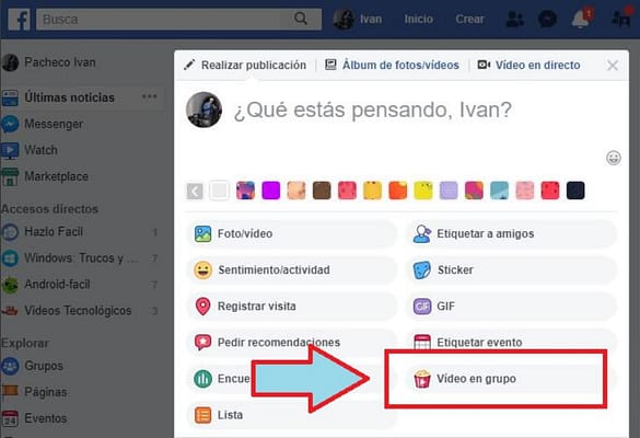 Videos en Grupo en Facebook