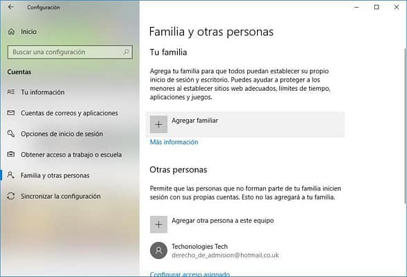 Cuenta Local en Windows 10