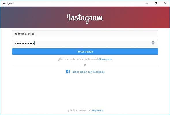 mensajes en Instagram de Windows 10