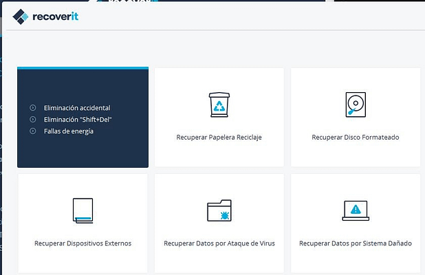 Recoverit recuperar datos borrados