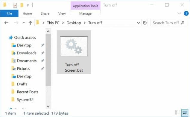apagar la pantalla en Windows 10