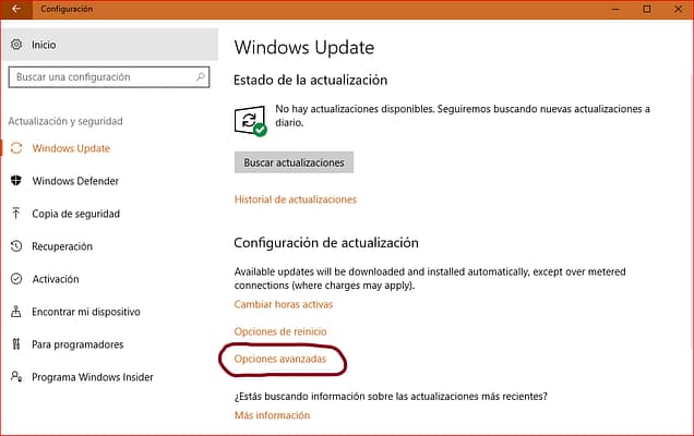 Desactivar actualizaciones automáticas de Windows 10