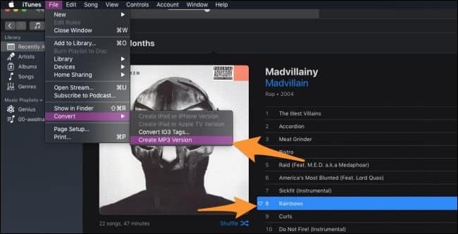 convertir Canciones de iTunes a MP3