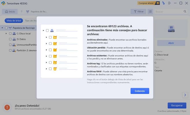 recuperar archivos de la papelera de reciclaje