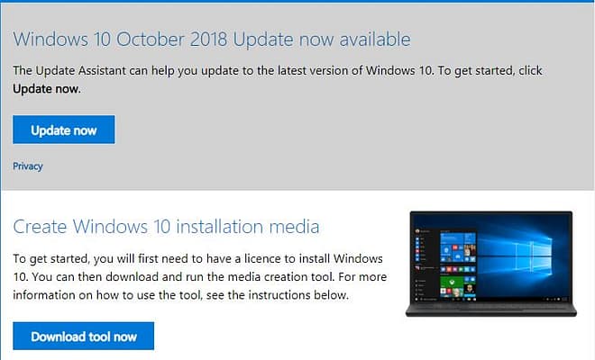 Windows 10 Build 1809