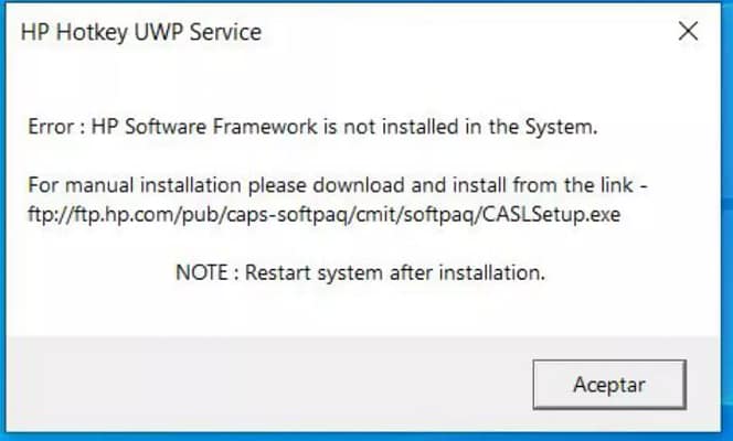 Tecla Funcion inactivas