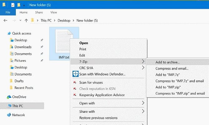 Proteger Archivos con Contraseña con 7-Zip