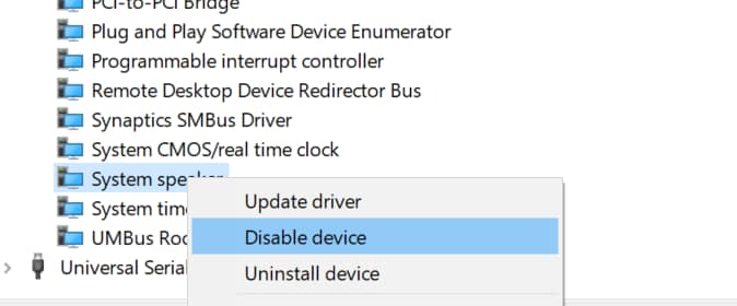 desactivar el beep del sistema