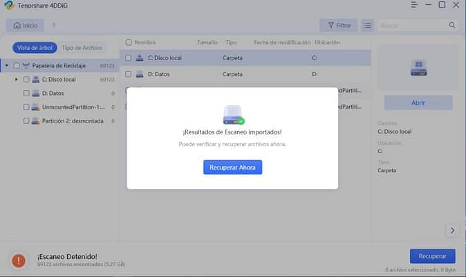 recuperar archivos de la papelera de reciclaje