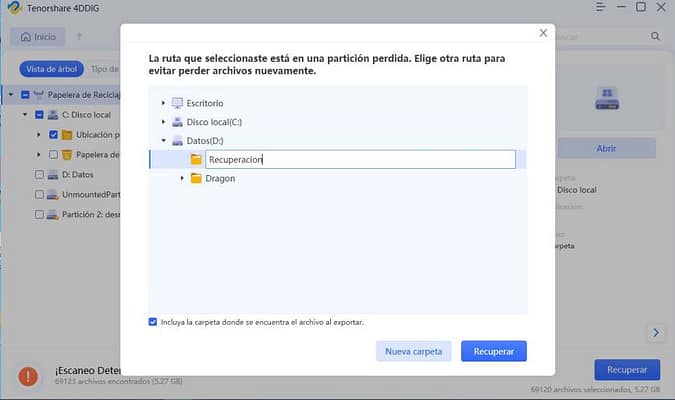 recuperar archivos de la papelera de reciclaje