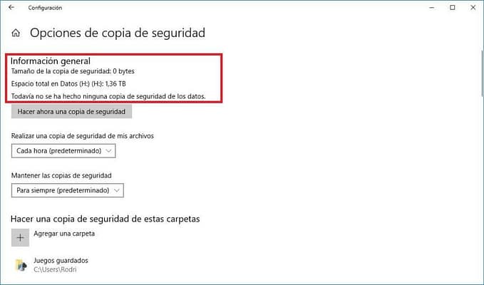 Copias de Seguridad Windows 10