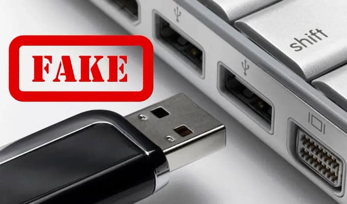Pendrive USB Falso