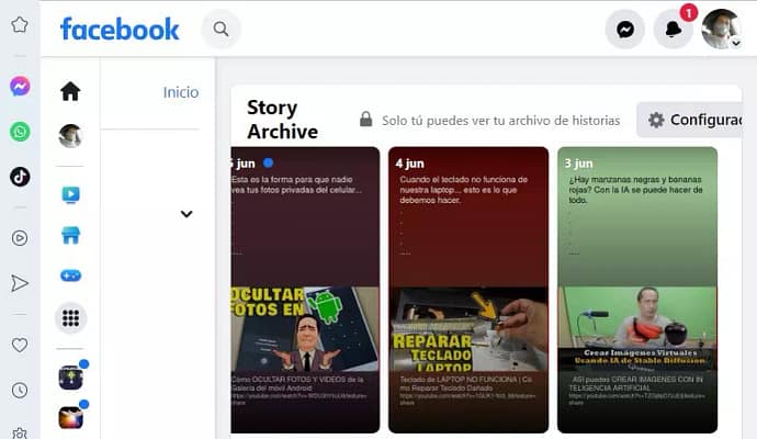 Historias Pasadas de Facebook: ¿Cómo Saber Quién las vio? 2 Archivo de las Historias Pasadas de Facebook